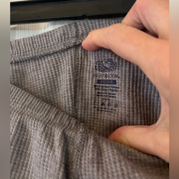 Thermal pants, fruit of the loom Heather Gray small like brand new unisex - Picture 5 of 7